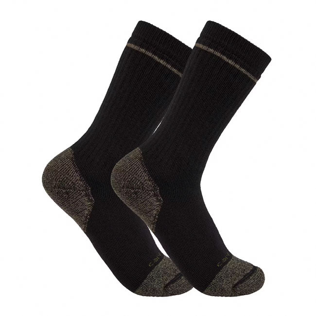 Carhartt Cotton Blend Steel Toe Boot Sock 2 Pack Black - Carhartt product image