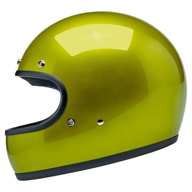 Biltwell Gringo Helmet Metallic Lime - Helmets Full Face at Pedro’s Parts