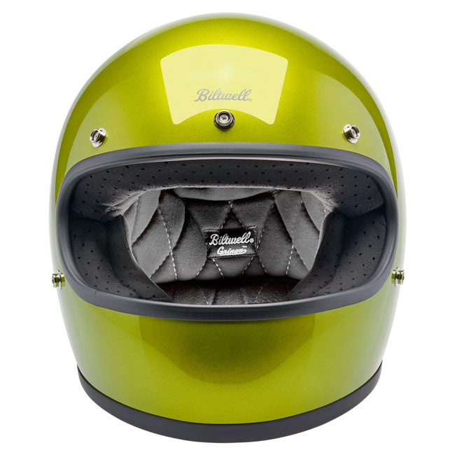 Biltwell Gringo Helmet Metallic Lime - Helmets Full Face at Pedro’s Parts