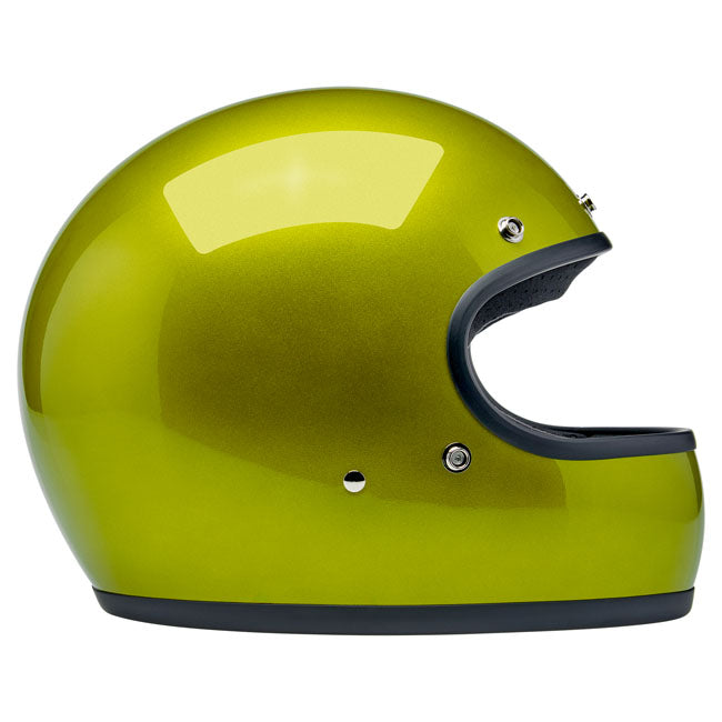 Biltwell Gringo Helmet Metallic Lime - Helmets Full Face at Pedro’s Parts