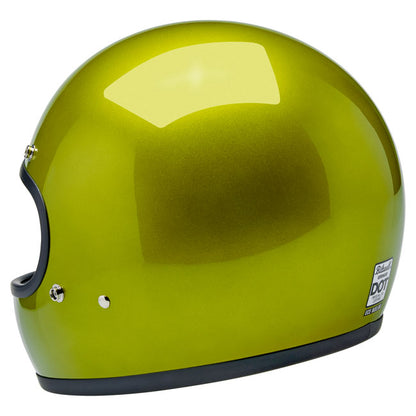 Biltwell Gringo Helmet Metallic Lime - Helmets Full Face at Pedro’s Parts