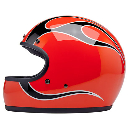 Biltwell Gringo S helmet Garnet Red Flames