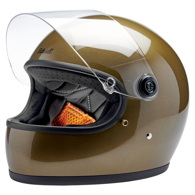 Biltwell Gringo S Helmet - Ugly Gold Metallic - Helmets Full Face at Pedro’s Parts