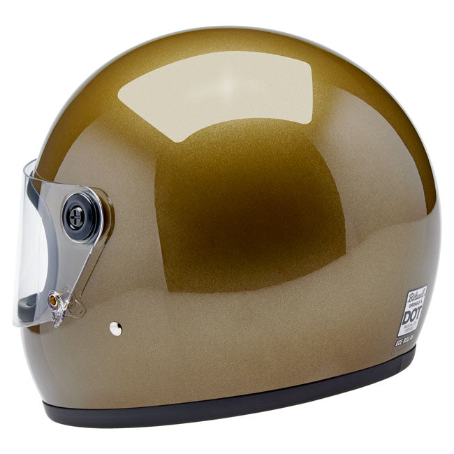 Biltwell Gringo S Helmet - Ugly Gold Metallic - Helmets Full Face at Pedro’s Parts