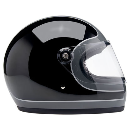 Biltwell Gringo S Helmet Storm Grey/Black Tracker Gloss - Helmets Full Face at Pedro’s Parts