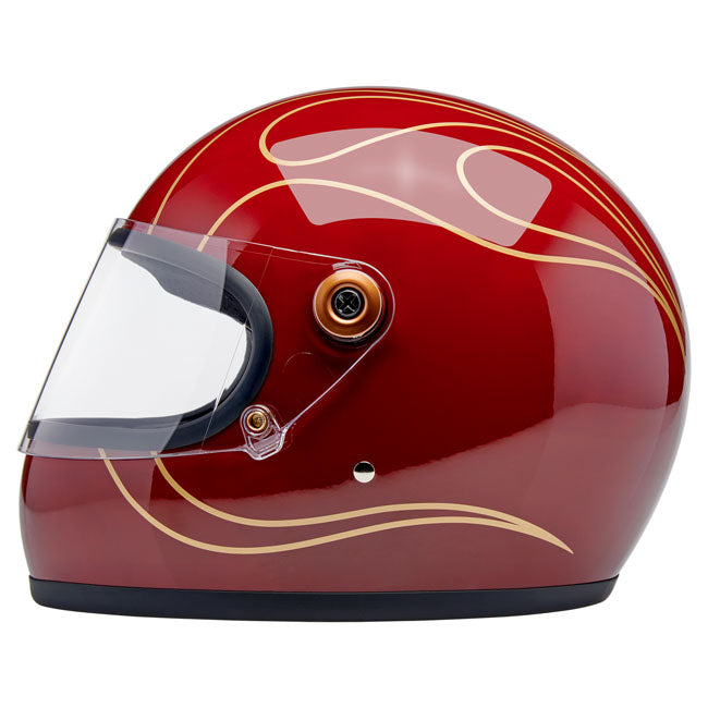 Biltwell Gringo S Helmet Garnet Red Flames - Helmets Full Face at Pedro’s Parts