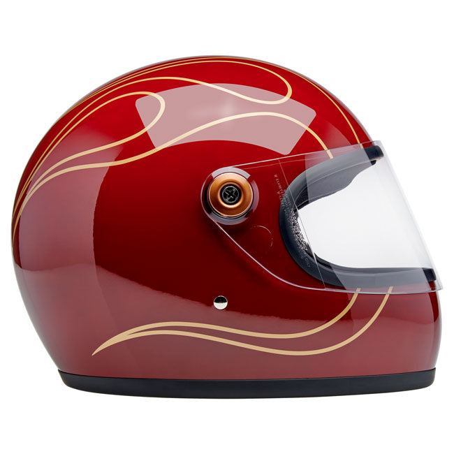 Biltwell Gringo S Helmet Garnet Red Flames - Helmets Full Face at Pedro’s Parts