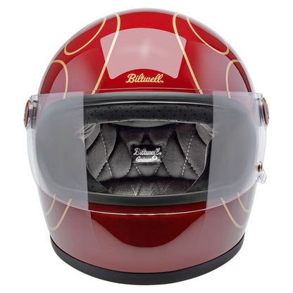 Biltwell Gringo S Helmet Garnet Red Flames - Helmets Full Face at Pedro’s Parts