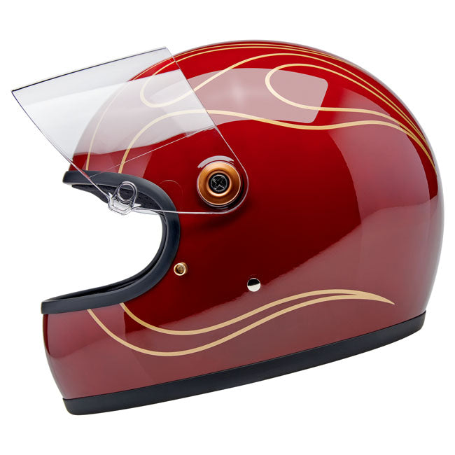 Biltwell Gringo S Helmet Garnet Red Flames - Helmets Full Face at Pedro’s Parts