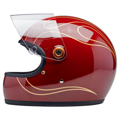 Biltwell Gringo S Helmet Garnet Red Flames - Helmets Full Face at Pedro’s Parts