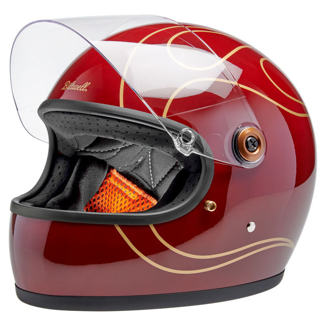 Biltwell Gringo S Helmet Garnet Red Flames - Helmets Full Face at Pedro’s Parts