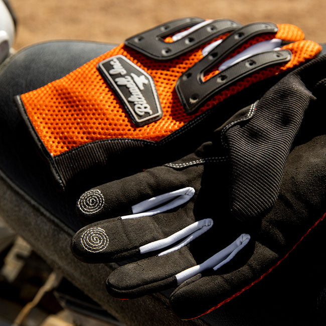 Biltwell Anza Gloves orange/black from Biltwell at Pedro’s Parts