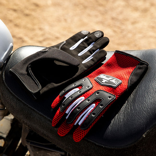 Biltwell Anza Gloves red/black from Biltwell at Pedro’s Parts