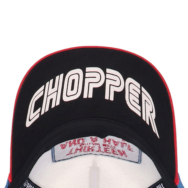 13 1/2 Outlaw Club trucker cap blue/red