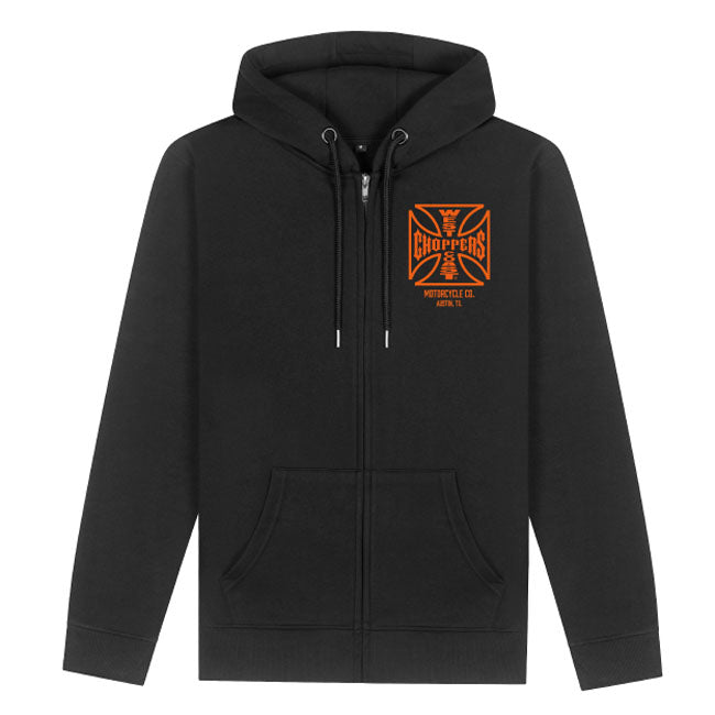 WCC ATX Cross Zip Hoodie Black/orange