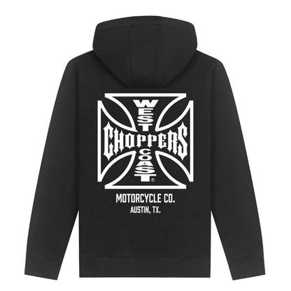 WCC ATX Cross Zip Hoodie Black/white