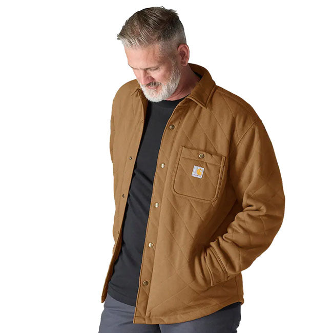 Carhartt Quilted Snap Front Shirt Carhartt Brown - Carhartt product image 3