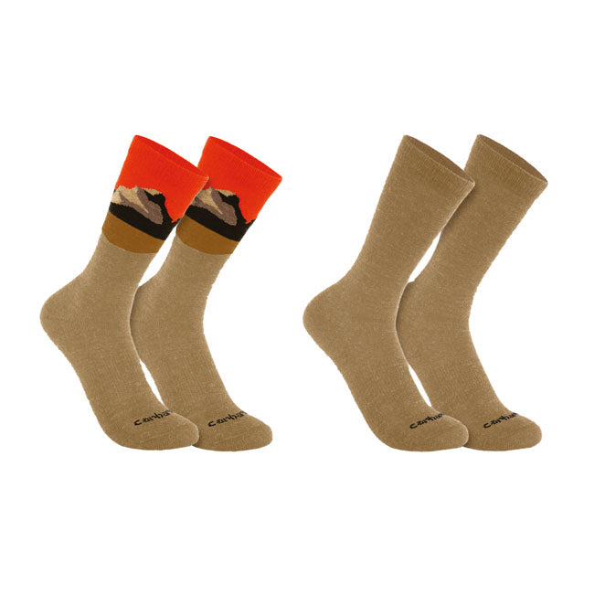 Carhartt Wool Blend Mountain Crew Sock 2 Pack Assorted3 - Carhartt product image 2