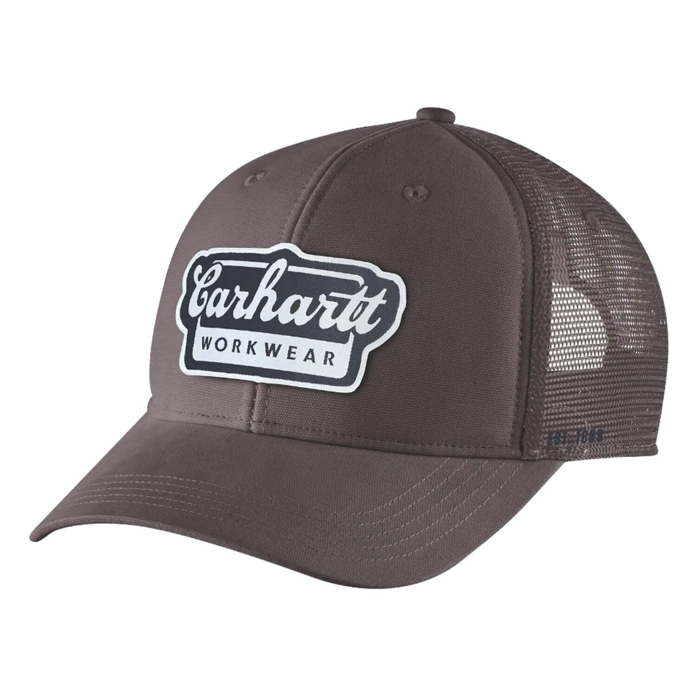 Carhartt Twill Mesh-Back Script Patch cap dark sepia