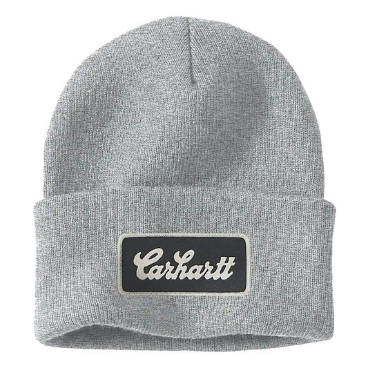 Carhartt Script Patch Beanie Heather Grey