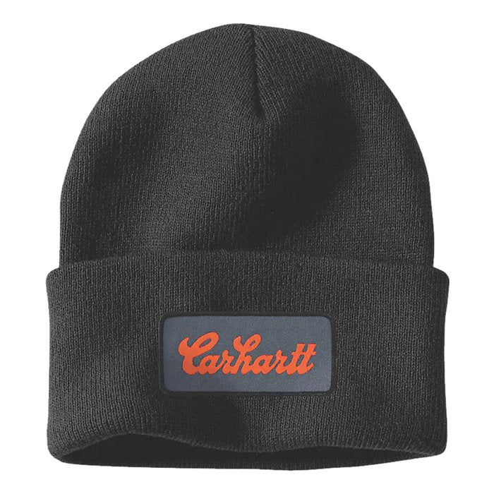Carhartt Knit Cuffed Script Patch beanie black