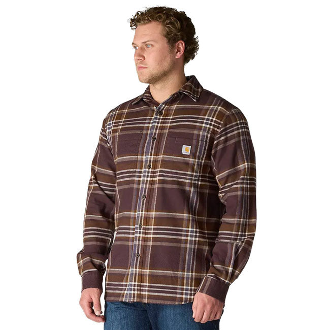 Carhartt Flannel Plaid Shirt Dark Sepia - Carhartt product image 3
