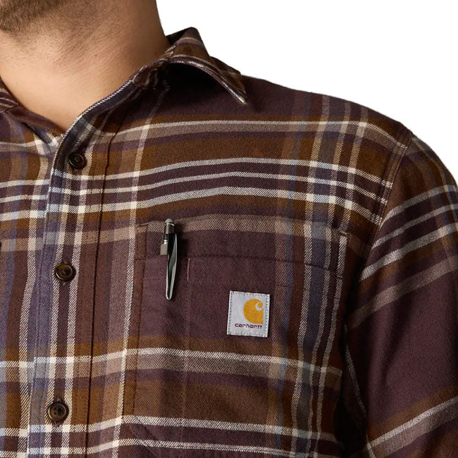 Carhartt Flannel Plaid Shirt Dark Sepia - Carhartt product image 4