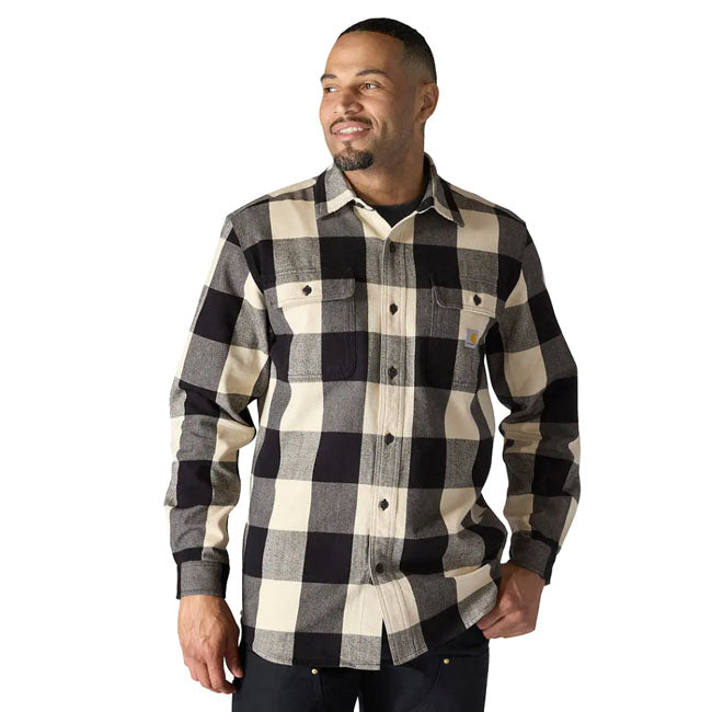 Carhartt Plaid Flannel Shirt Oat Milk - Carhartt product image 2