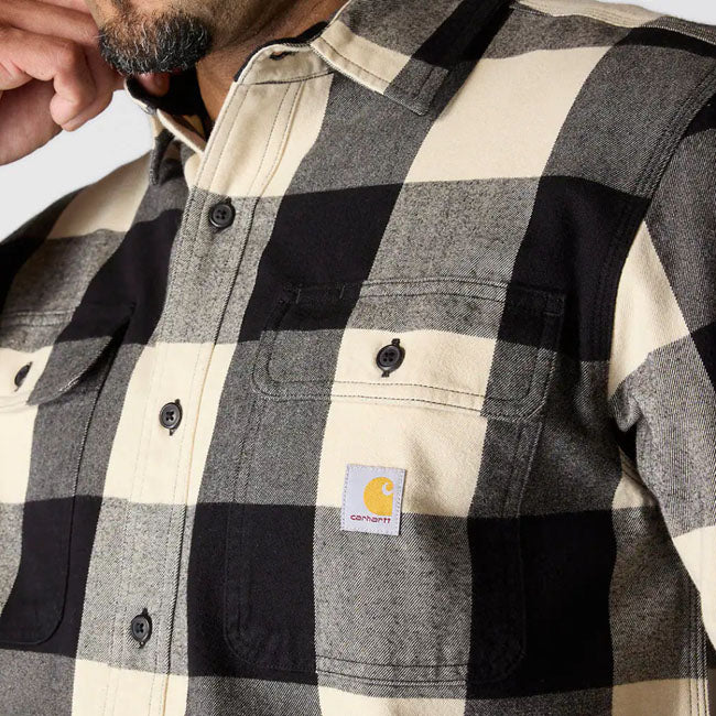 Carhartt Plaid Flannel Shirt Oat Milk - Carhartt product image 3