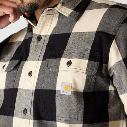 Carhartt Plaid Flannel Shirt Oat Milk - Carhartt product image 3