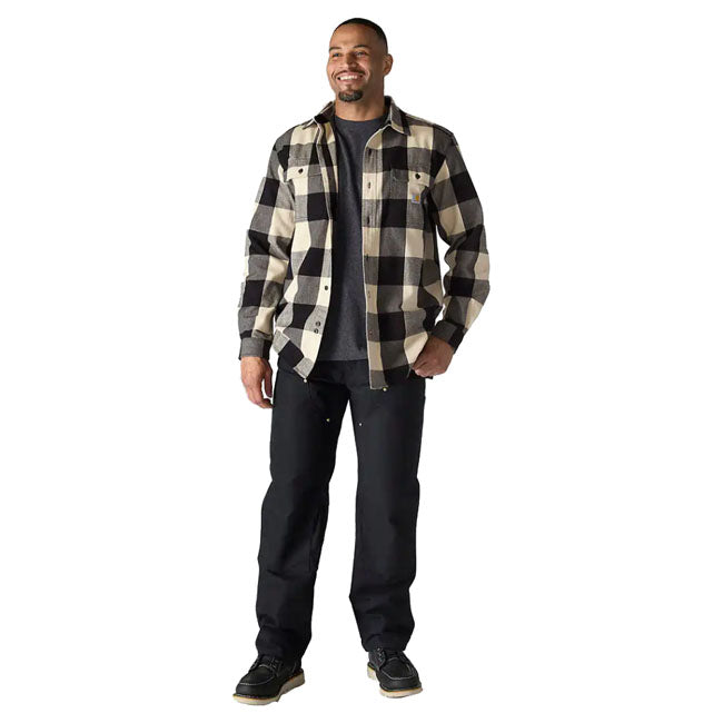 Carhartt Plaid Flannel Shirt Oat Milk - Carhartt product image 4