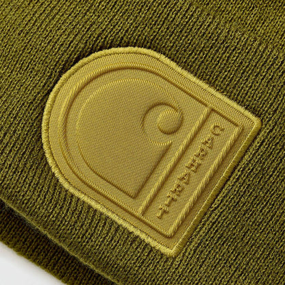 Carhartt Patch Beanie Dark Bronzed Green