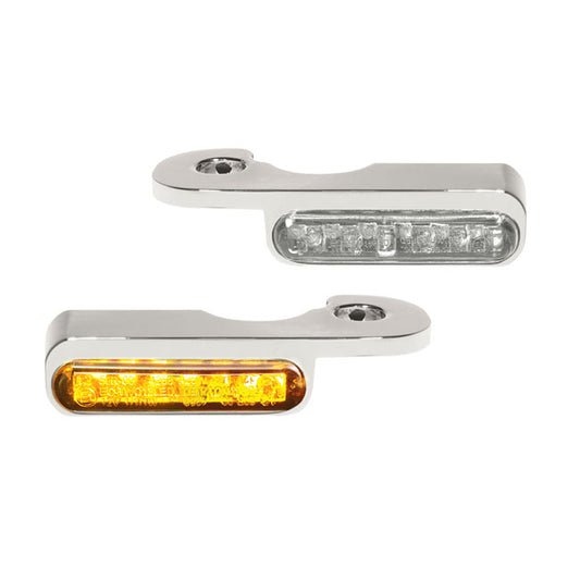 HeinzBikes, 'Stripes' Below Bar Turn Signals. Chrome No PL