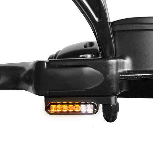 HeinzBikes, 'Stripes' Below Bar Turn Signals. Black with PL