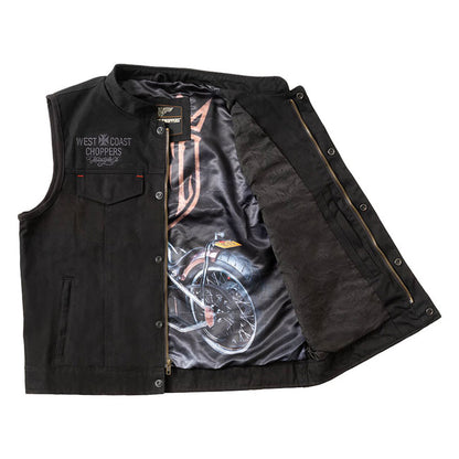 WCC x 13 1/2 Dominator black canvas riding vest