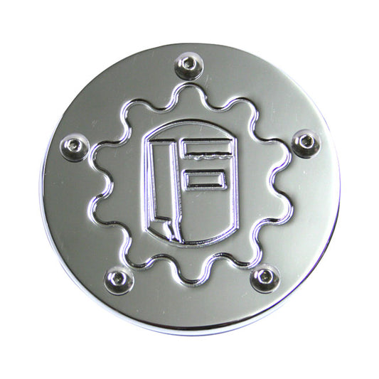 Feuling, Point Cover. Gear Logo. Chrome