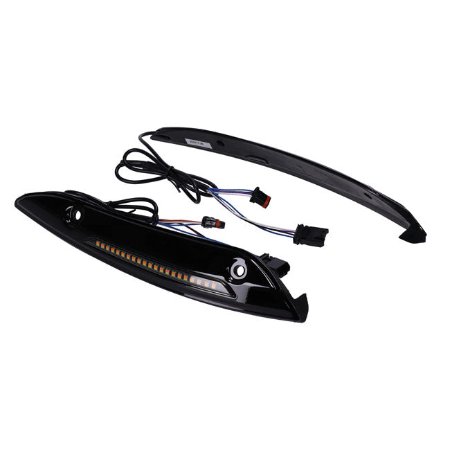 Custom Dynamics Road Glide windshield trim. LED - Custom Dynamics light kits led at Pedro's Parts