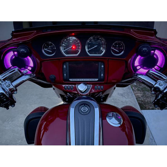 Custom Dynamics ProGLOW LED fairing speaker lights. Upper - Custom Dynamics light kits led at Pedro's Parts