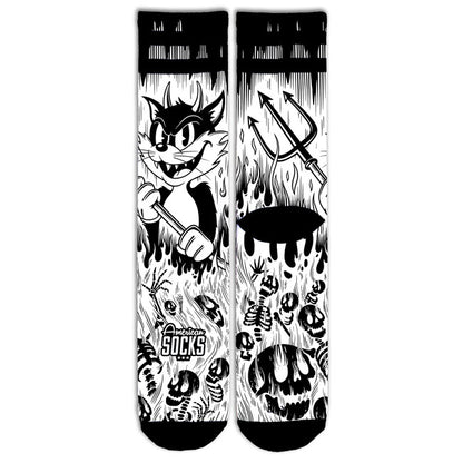 American Socks Evil Cat Signature Socks White - product image