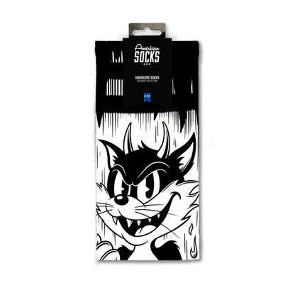 American Socks Evil Cat Signature Socks White - product image 2