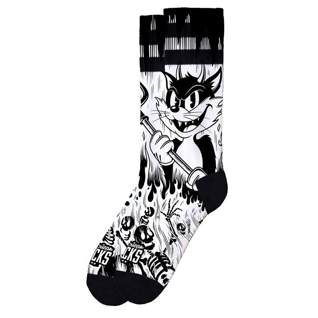 American Socks Evil Cat Signature Socks White - product image 3