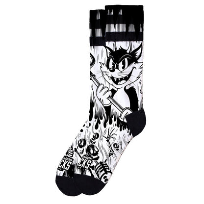 American Socks Evil Cat Signature Socks White - product image 3