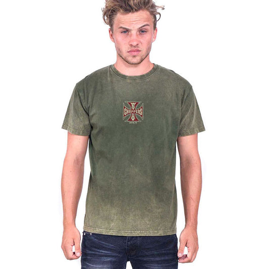WCC Motorcycle Co. Vintage T-Shirt Green Wash