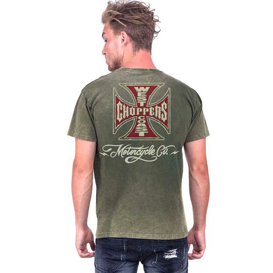 WCC Motorcycle Co. Vintage T-Shirt Green Wash