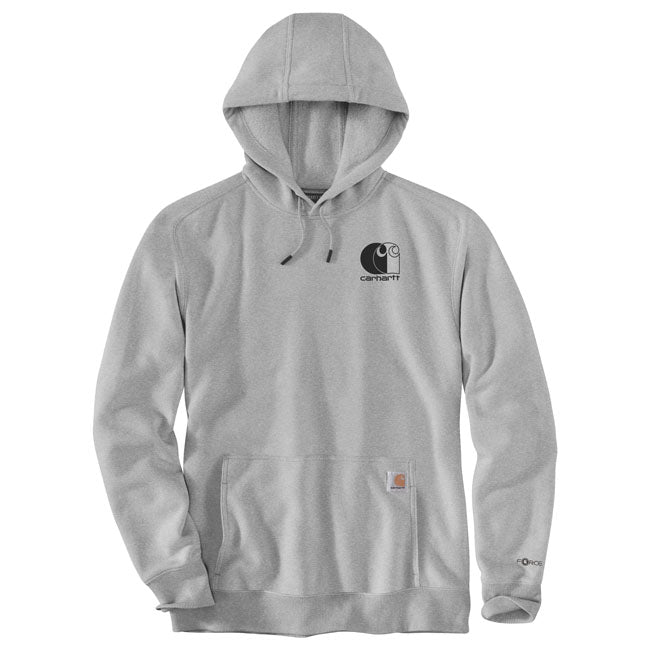 Carhartt Force Logo Hoodie Asphalt Heather - Carhartt product image