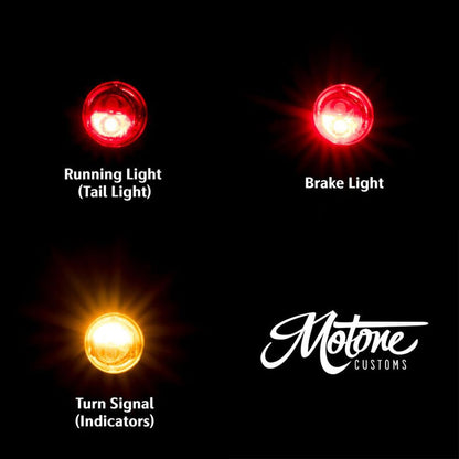 Motone, Pico LED 3-1 Taillight/turn Signal Combo. Black