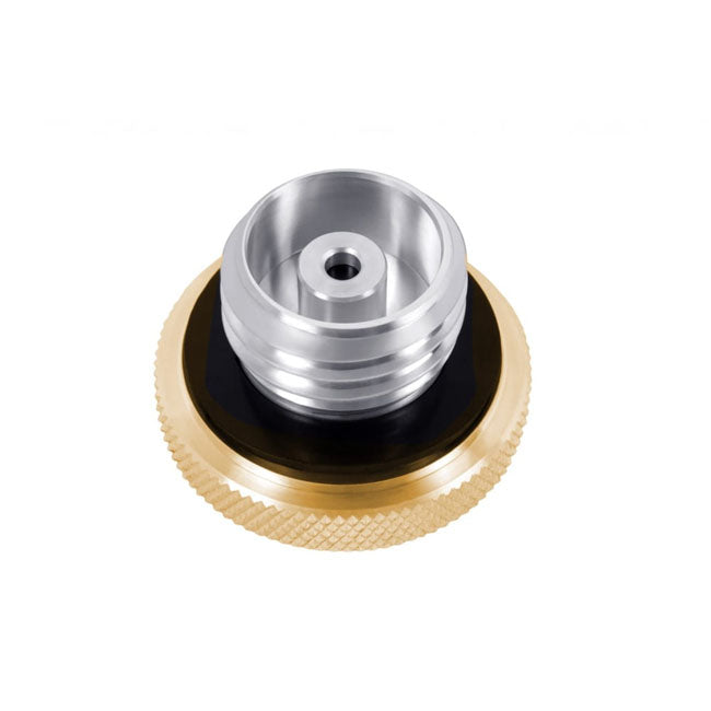 Motone, Vented Gas Cap. Brass Aluminium