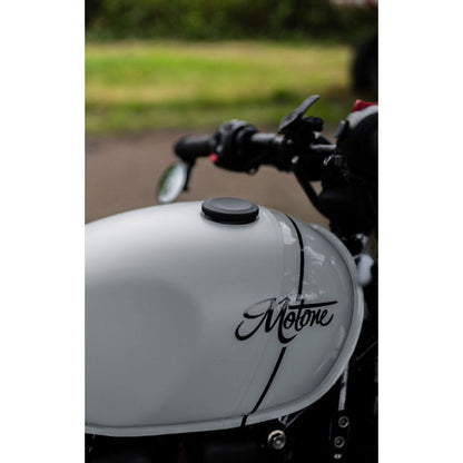 Motone, Jetson Dished Low Profile Gas Cap. Black