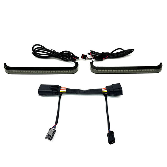 Custom Dynamics Low Profile LED saddlebag lights. Smoke - Custom Dynamics light strips led at Pedro's Parts