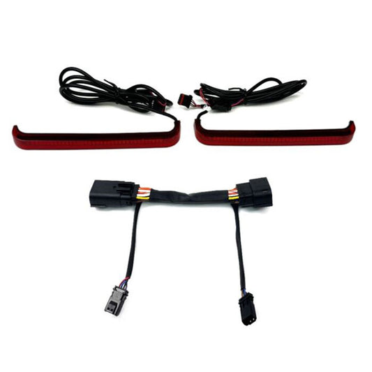 Custom Dynamics Low Profile LED saddlebag lights. Red - Custom Dynamics light strips led at Pedro's Parts